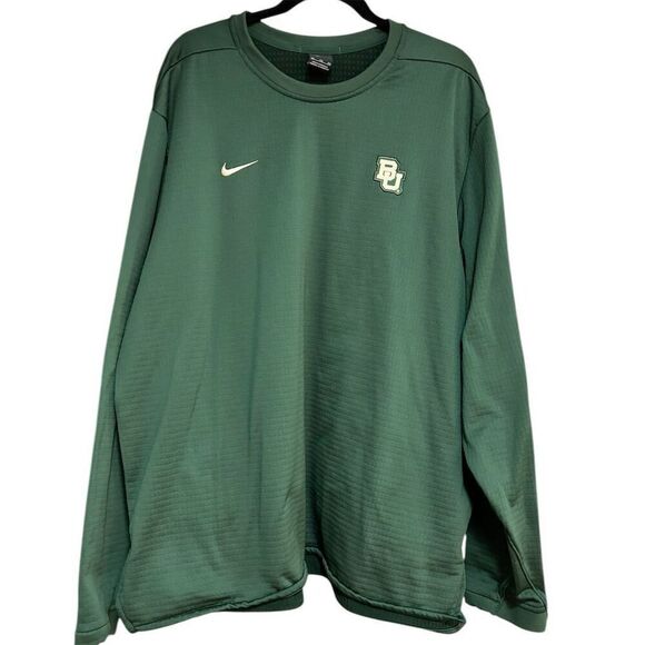 Nike Baylor Bears Men's 2XL Green Pullover Sweatshirt Long Sleeve - Picture 1 of 4